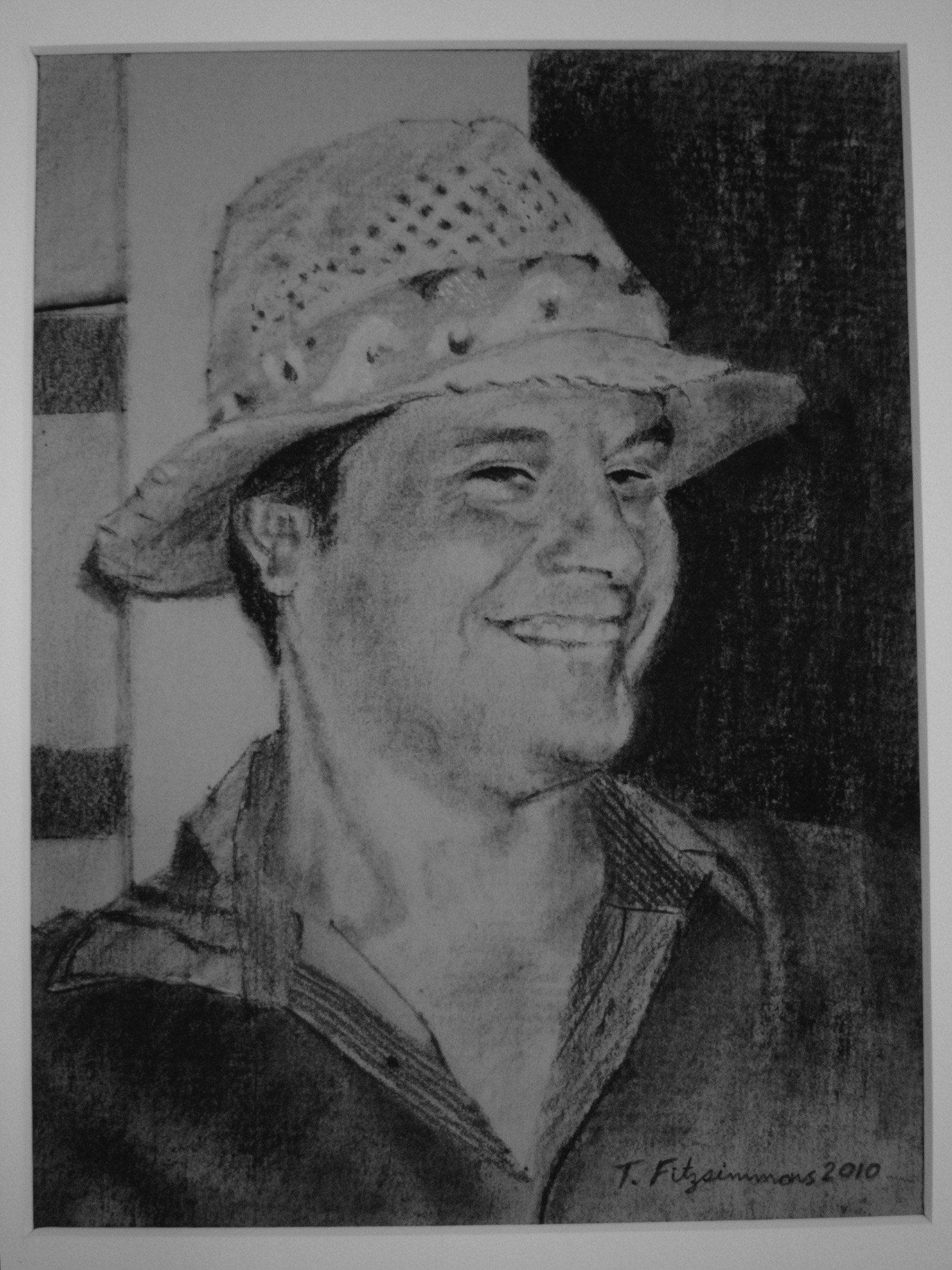 Anthony, Charcoal on paper, 2010. Drawing by Tony Fitzsimmons.